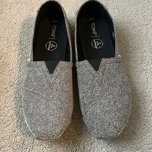 Toms Alpargata Women's size 10 Black Repreve Soft Heathered Knit